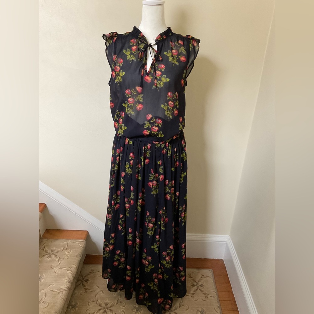 Two Piece Point Sur Floral Black Ensemble from J. Crew